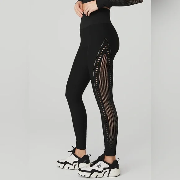 Alo Yoga Seamless High-Waist 7/8 Open Air Leggings - Picture 2 of 7